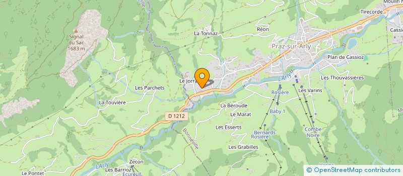 localisation de l'entreprise MADAME STEPHANIE ROLLAND  PRAZ-SUR-ARLY