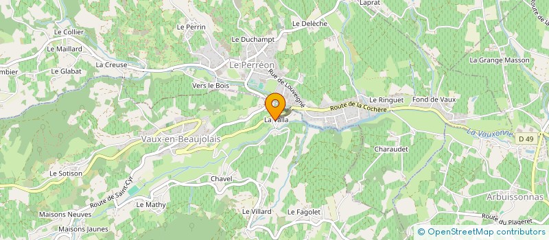 localisation de l'entreprise MADAME STEPHANIE ROUX à VAUX-EN-BEAUJOLAIS