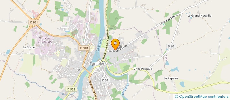 localisation de l'entreprise MADAME STEPHANIE RYAN HILL  CONFOLENS