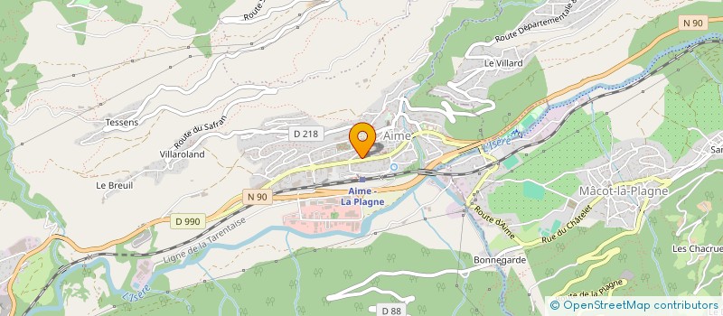 localisation de l'entreprise MADAME STEPHANIE SALERNO  AIME-LA-PLAGNE