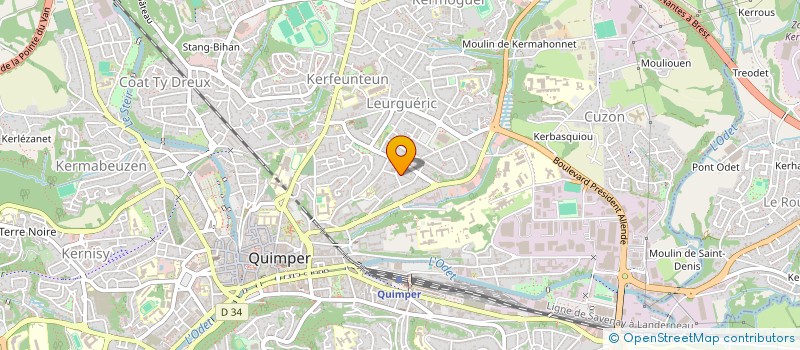 localisation de l'entreprise MADAME STEPHANIE SANCHEZ  QUIMPER