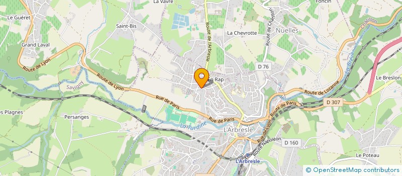 localisation de l'entreprise MADAME STEPHANIE SIMONIN à L'ARBRESLE