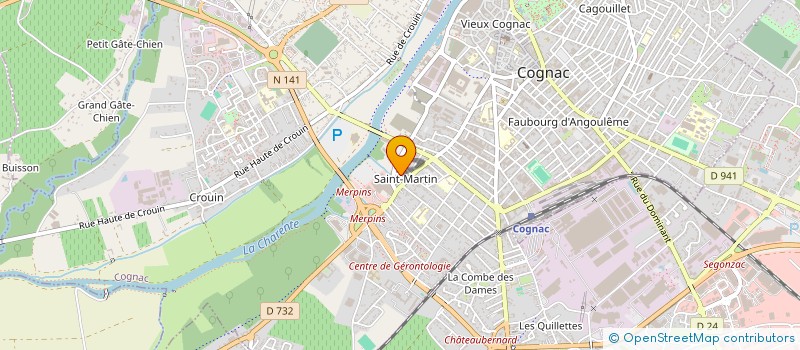 localisation de l'entreprise MADAME STEPHANIE STENOU à COGNAC