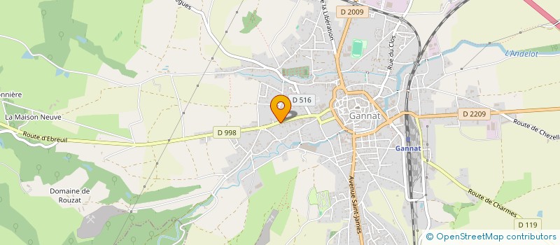 localisation de l'entreprise MADAME STESSY CAFFIERE  GANNAT