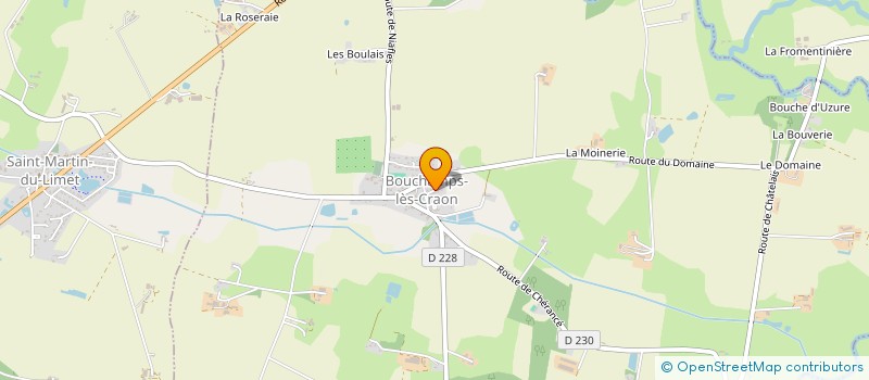 localisation de l'entreprise MADAME STESSY FOURMOND COUET  BOUCHAMPS-LES-CRAON