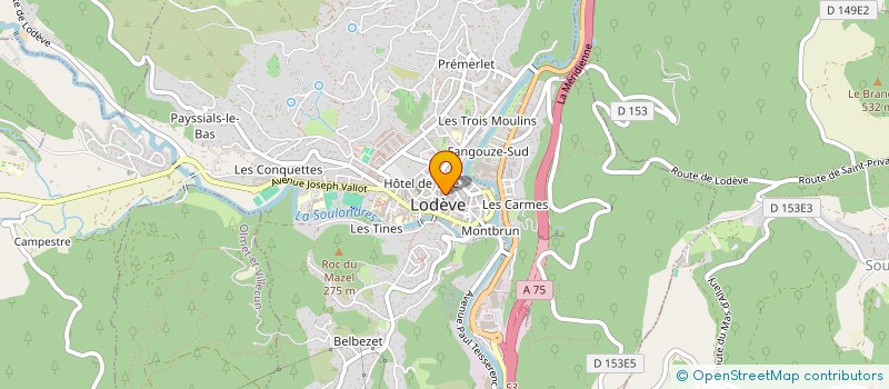 localisation de l'entreprise MADAME STESSY M'BENNY  LODEVE