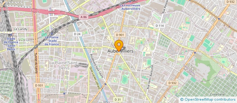 localisation de l'entreprise MADAME SUE ELLEN LEGRAND  AUBERVILLIERS