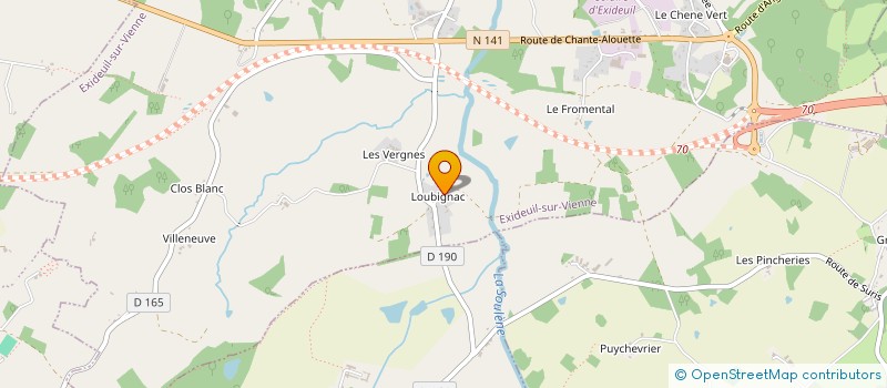 localisation de l'entreprise MADAME SUSAN BAINES  EXIDEUIL-SUR-VIENNE