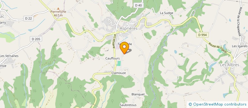 localisation de l'entreprise MADAME SUSANA DE OLIVEIRA CARVALHO  ASPRIERES