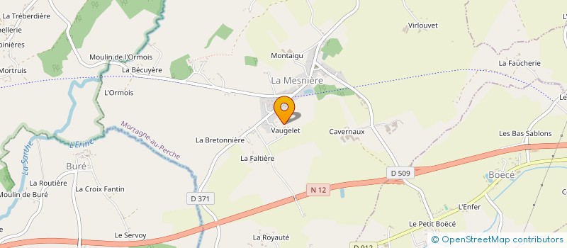 localisation de l'entreprise MADAME SUZANNE AGUINET à LA MESNIERE