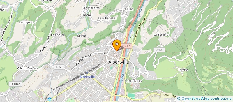 localisation de l'entreprise MADAME SUZANNE BAR  ALBERTVILLE