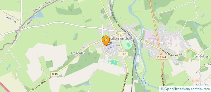 localisation de l'entreprise MADAME SUZANNE BRUNET à VALLON-EN-SULLY