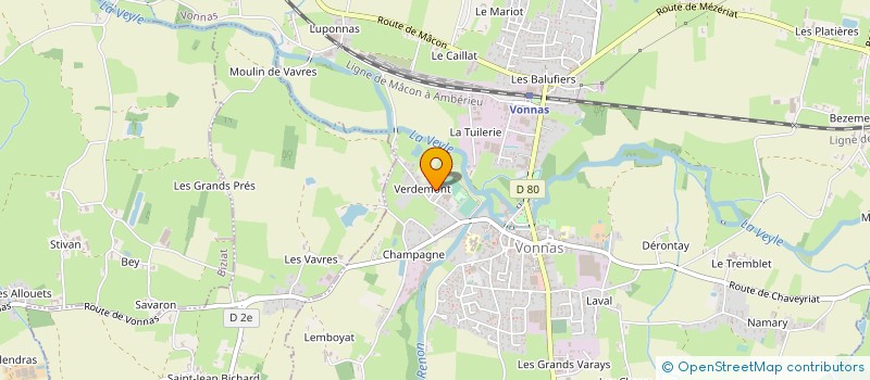 localisation de l'entreprise MADAME SUZANNE CARTIER à VONNAS