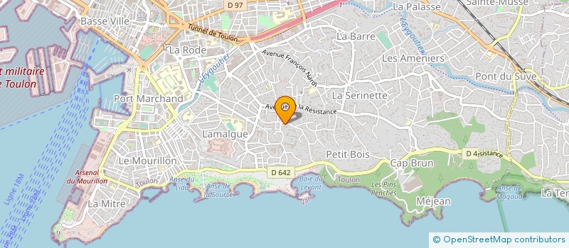 localisation de l'entreprise MADAME SUZANNE DAHON à TOULON