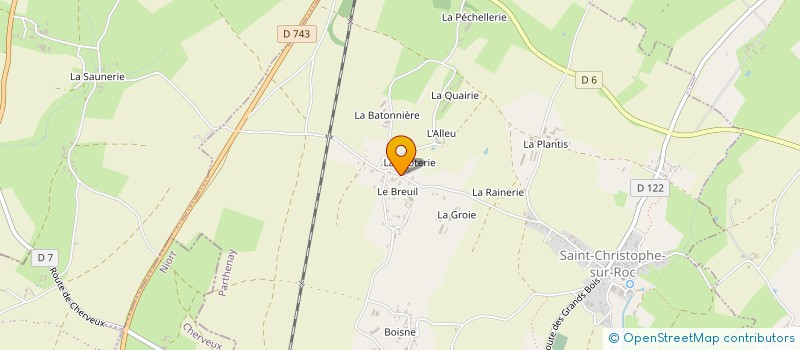 localisation de l'entreprise MADAME SUZANNE DANIAUD  SAINT-CHRISTOPHE-SUR-ROC