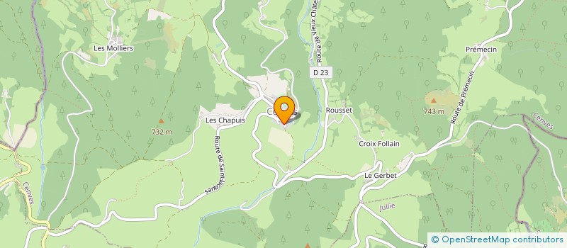 localisation de l'entreprise MADAME SUZANNE DESCOMBES à JULLIE
