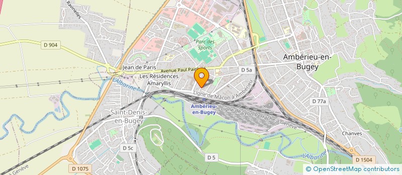 localisation de l'entreprise MADAME SUZANNE GEOFFRAY  AMBERIEU-EN-BUGEY