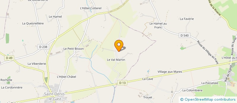 localisation de l'entreprise MADAME SUZANNE GERVAISE  SAINT-DENIS-LE-GAST