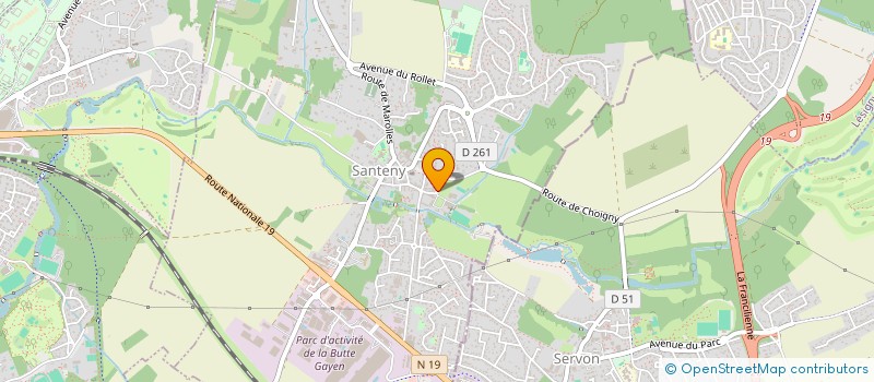 localisation de l'entreprise MADAME SUZANNE GODEFROY  SANTENY