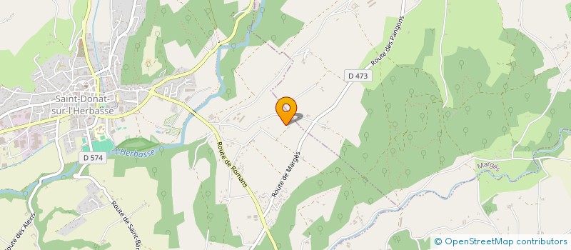 localisation de l'entreprise MADAME SUZANNE GOUILLAT  SAINT DONAT SUR L'HERBASSE