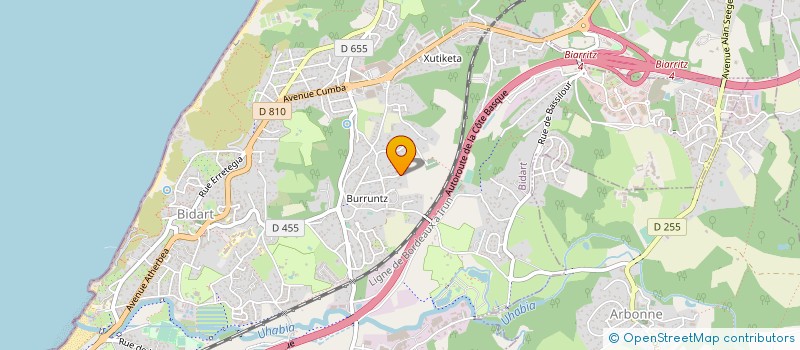 localisation de l'entreprise MADAME SUZANNE GUERMEUR à BIDART