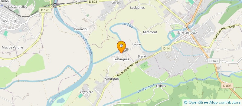 localisation de l'entreprise MADAME SUZANNE LAFAGE  PRUDHOMAT