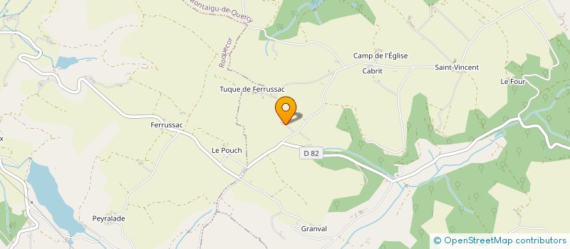 localisation de l'entreprise MADAME SUZANNE LAOUE  MONTAIGU-DE QUERCY