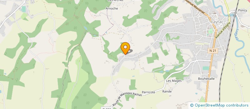 localisation de l'entreprise MADAME SUZANNE MARTY  LAYRAC