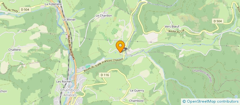 localisation de l'entreprise MADAME SUZANNE MERVILLE  CHAMBOST-ALLIERES