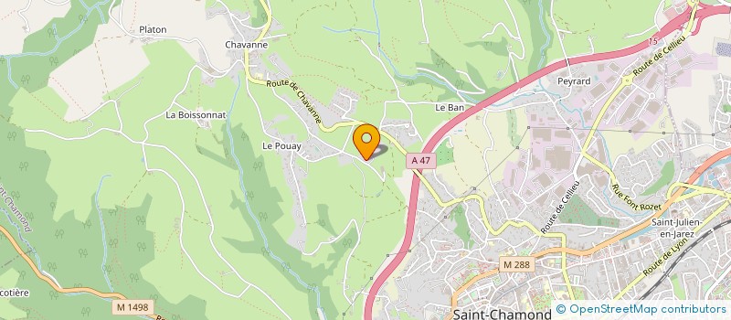 localisation de l'entreprise MADAME SUZANNE MONIER  SAINT-CHAMOND