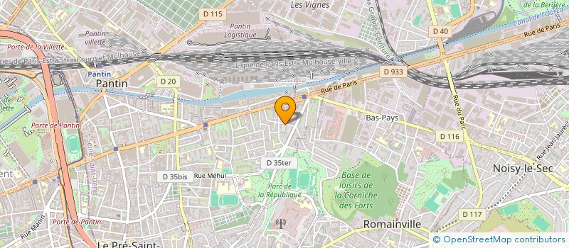 localisation de l'entreprise MADAME SUZANNE MONTAGNER  PANTIN