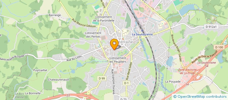 localisation de l'entreprise MADAME SUZANNE OSBORNE à LA SOUTERRAINE