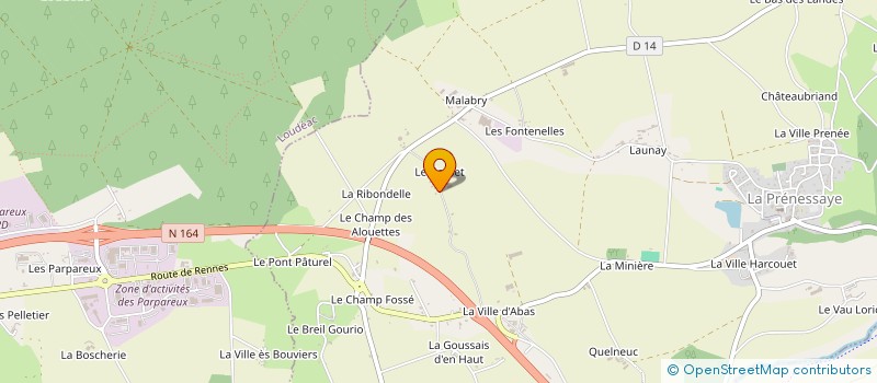 localisation de l'entreprise MADAME SUZANNE PAUTEL  LA PRENESSAYE