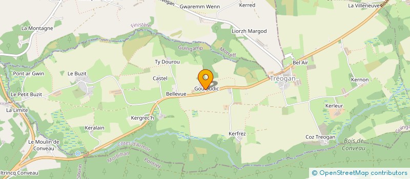 localisation de l'entreprise MADAME SUZANNE PENSIVY  TREOGAN