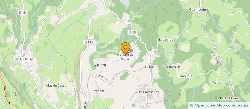 localisation de l'entreprise MADAME SUZANNE RABINEL à CARDAILLAC