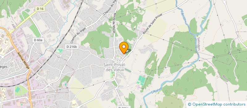 localisation de l'entreprise MADAME SUZANNE RIBOT à SAINT-PRIVAT-DES-VIEUX