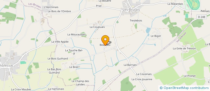 localisation de l'entreprise MADAME SUZANNE ROGER  LES BRULAIS