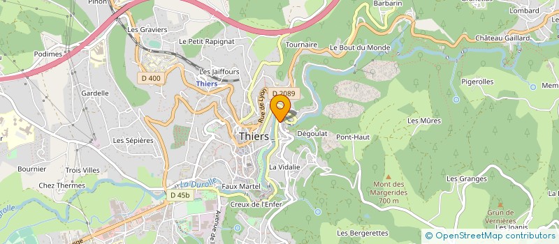 localisation de l'entreprise MADAME SUZANNE SARRY  THIERS