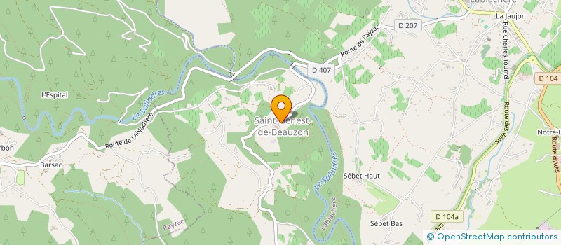 localisation de l'entreprise MADAME SUZANNE TROUILLAS  SAINT-GENEST-DE-BEAUZON