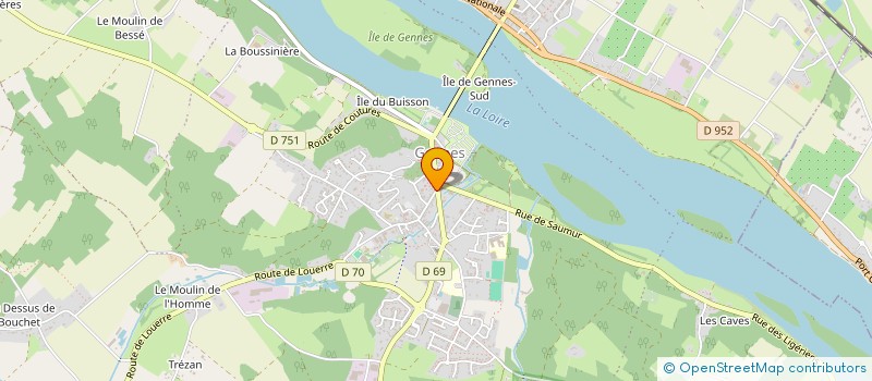 localisation de l'entreprise MADAME SUZETTE MAUGIN  GENNES-VAL-DE-LOIRE