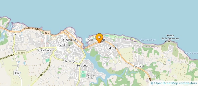 localisation de l'entreprise MADAME SUZETTE MELIOT à LE MOULE