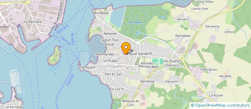 localisation de l'entreprise MADAME SUZIE GUILLERMIC  LOCMIQUELIC