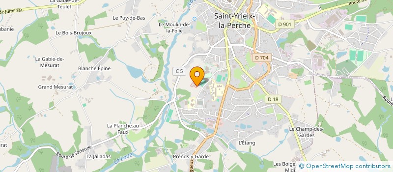 localisation de l'entreprise MADAME SUZIE RATINAUD à SAINT-YRIEIX-LA-PERCHE