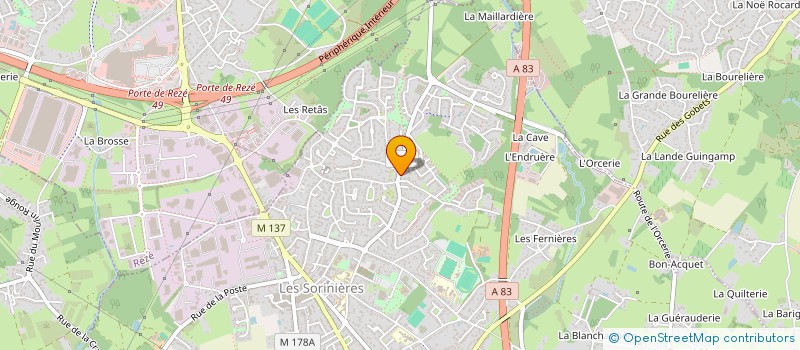 localisation de l'entreprise MADAME SUZZANA MAGALHAES DE OLIVEIRA à LES SORINIERES
