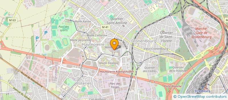 localisation de l'entreprise MADAME SYBILLE FACCA à STRASBOURG