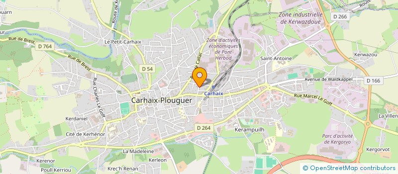 localisation de l'entreprise MADAME SYBILLE MARTIN à CARHAIX-PLOUGUER