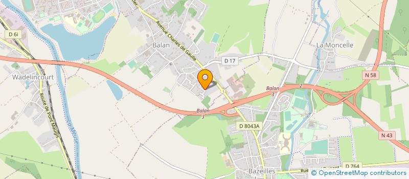 localisation de l'entreprise MADAME SYBILLE MOCELLIN  BALAN