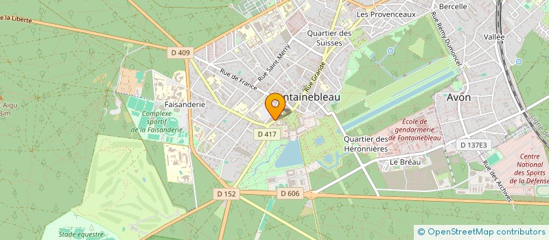 localisation de l'entreprise MADAME SYBILLE PRIOSET à FONTAINEBLEAU