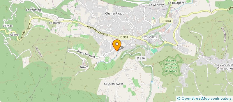 localisation de l'entreprise MADAME SYLVAINE ANIER  LES VANS