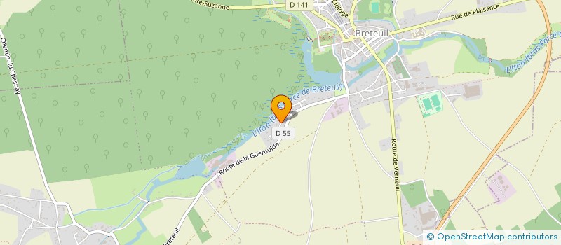 localisation de l'entreprise MADAME SYLVAINE DOMMANGET  BRETEUIL